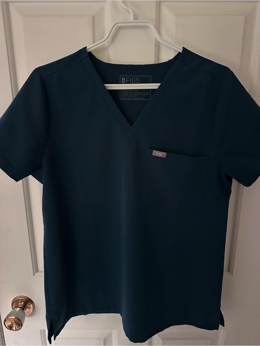 Figs V-Neck Medical Scrub Top in Deep Reef